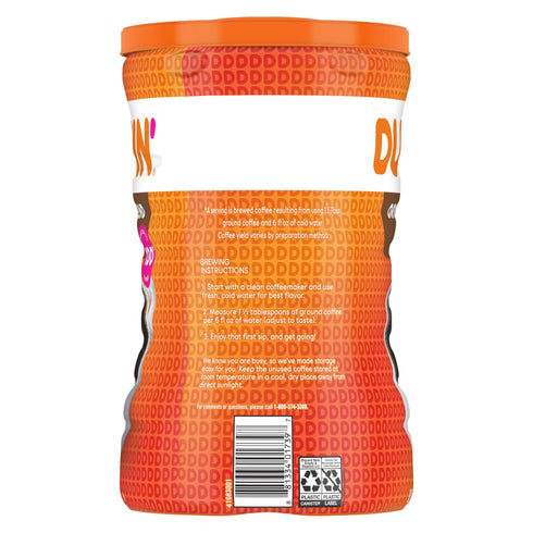 Dunkin' Original Blend Ground Coffee, Medium Roast, Canister, 40 oz.
